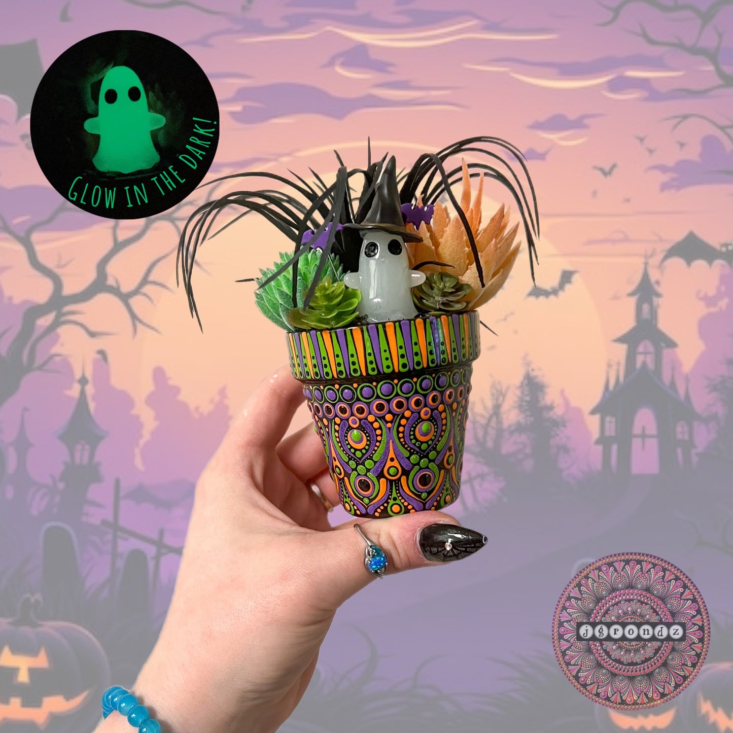 Witch Ghost Spookulent Pot