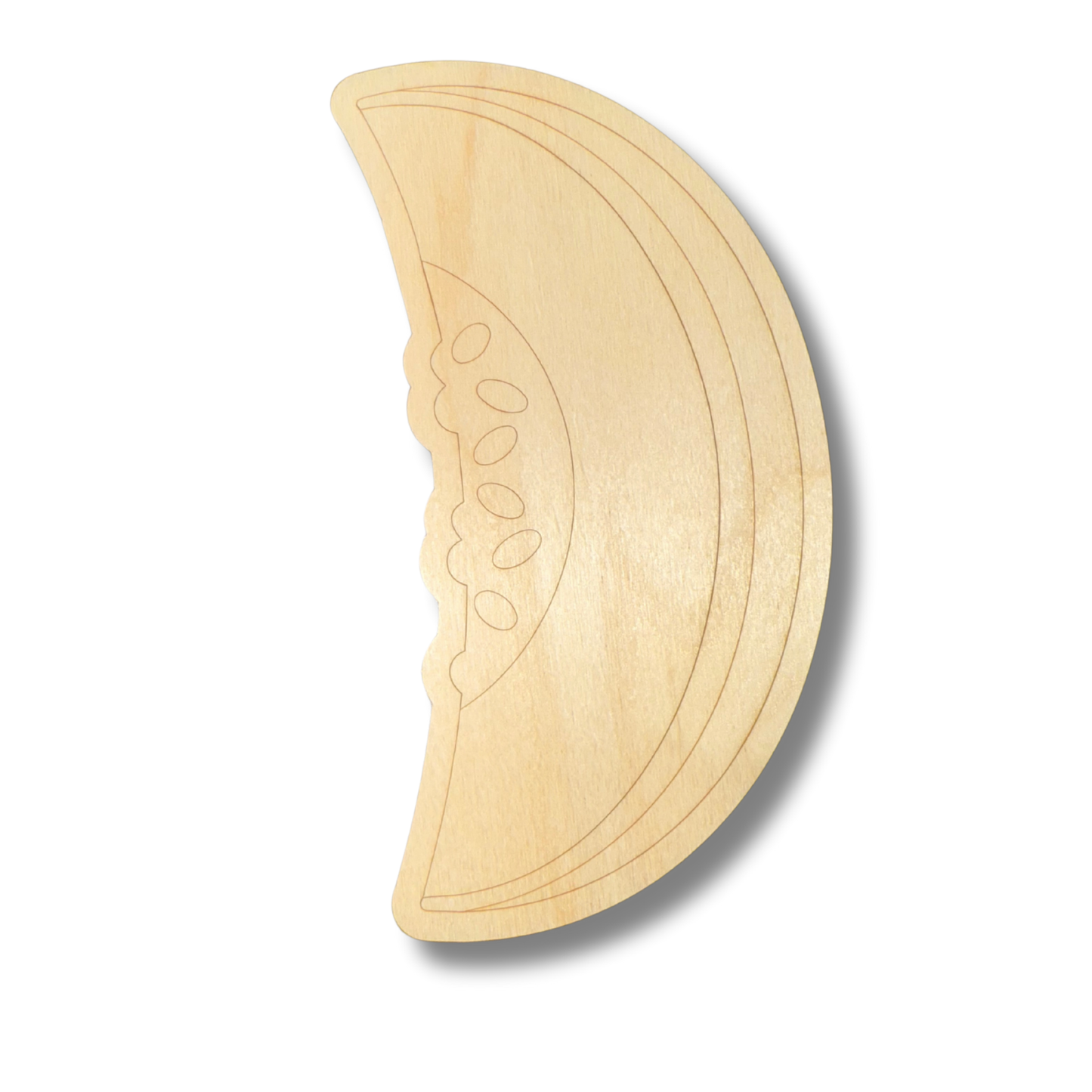 Unfinished Wood Etched Melon Slice Shape | Paint By Line Crafts | up to 30" DIY