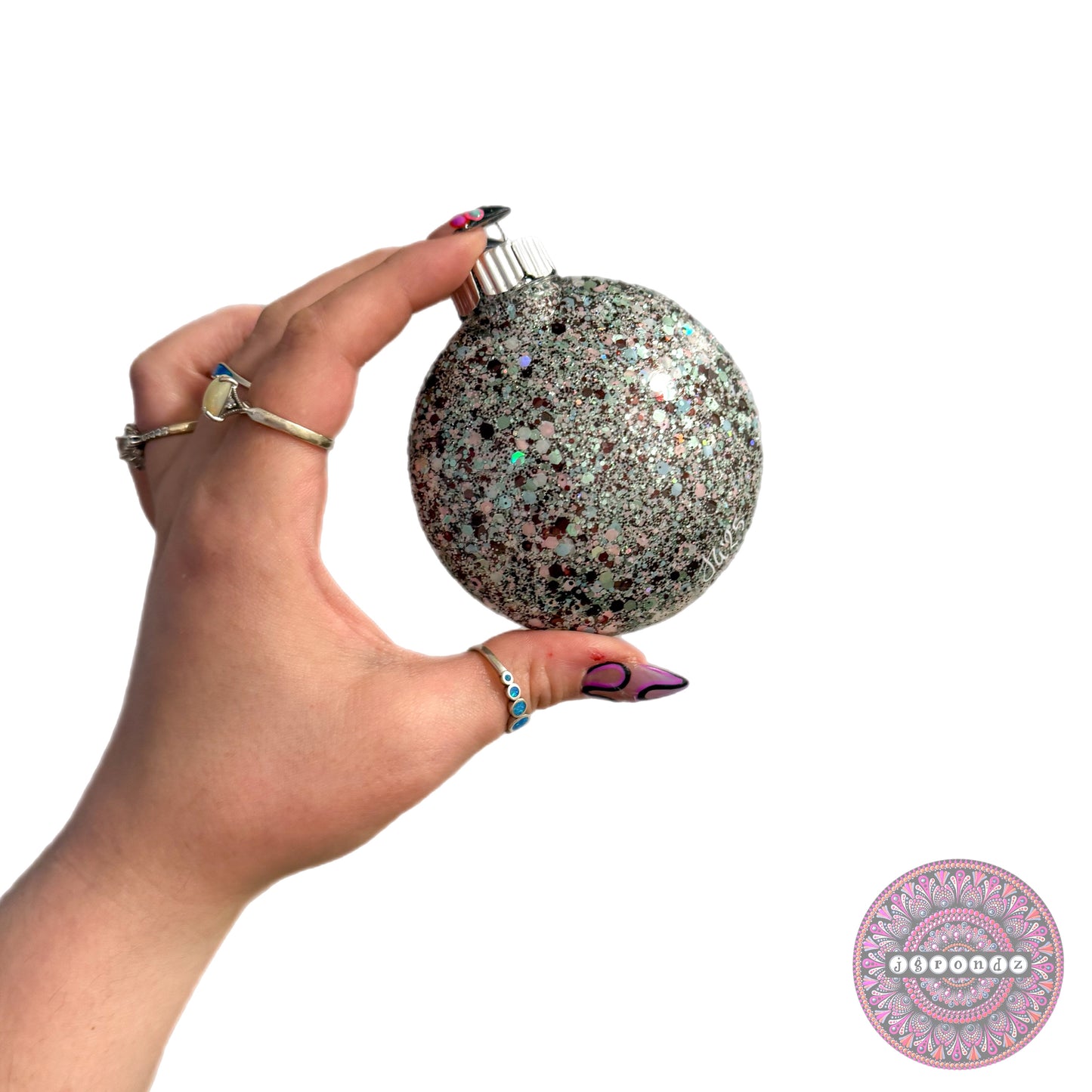 3” Gingerbread Mandala Glitter Ornament