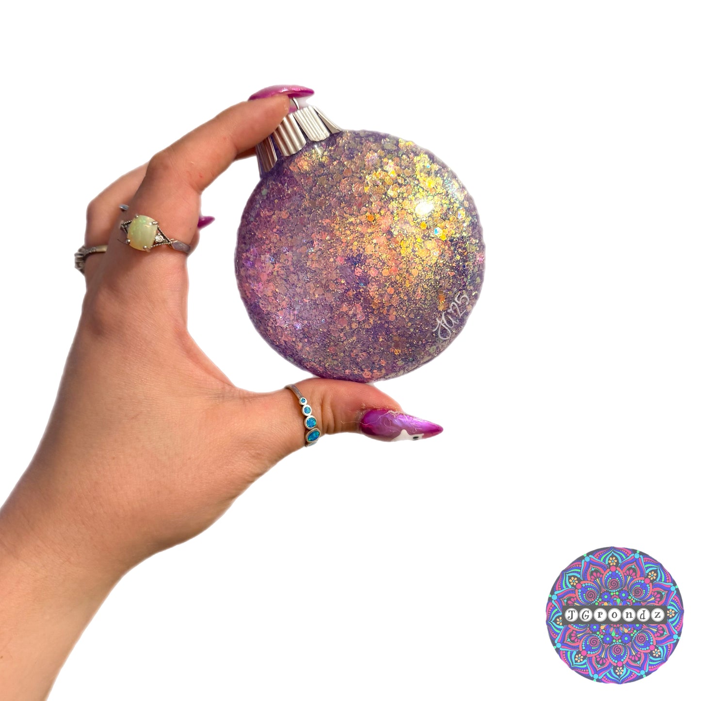 3” Mandala Glitter Ornament