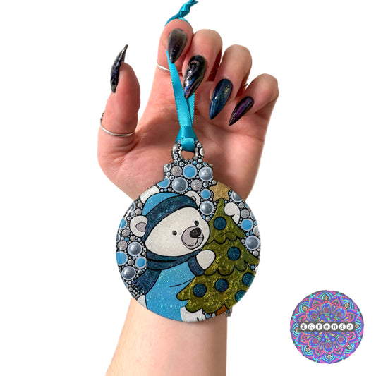 Polar Bear 4” Wood Ornament