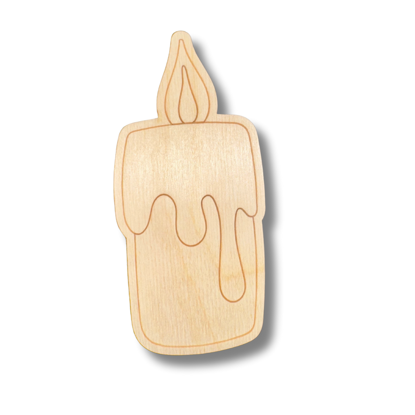 Unfinished Wood Etched Spooky Candle Shape | Paint By Line Crafts | up to 30" DIY