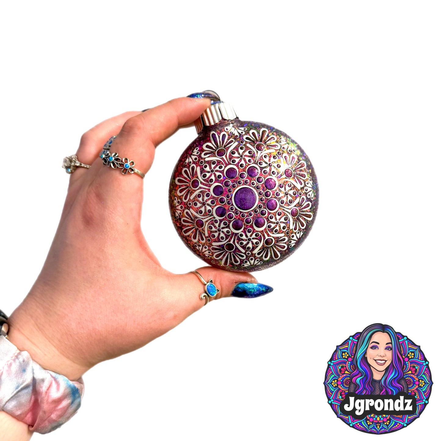 3” Oil Slick Mandala Ornament