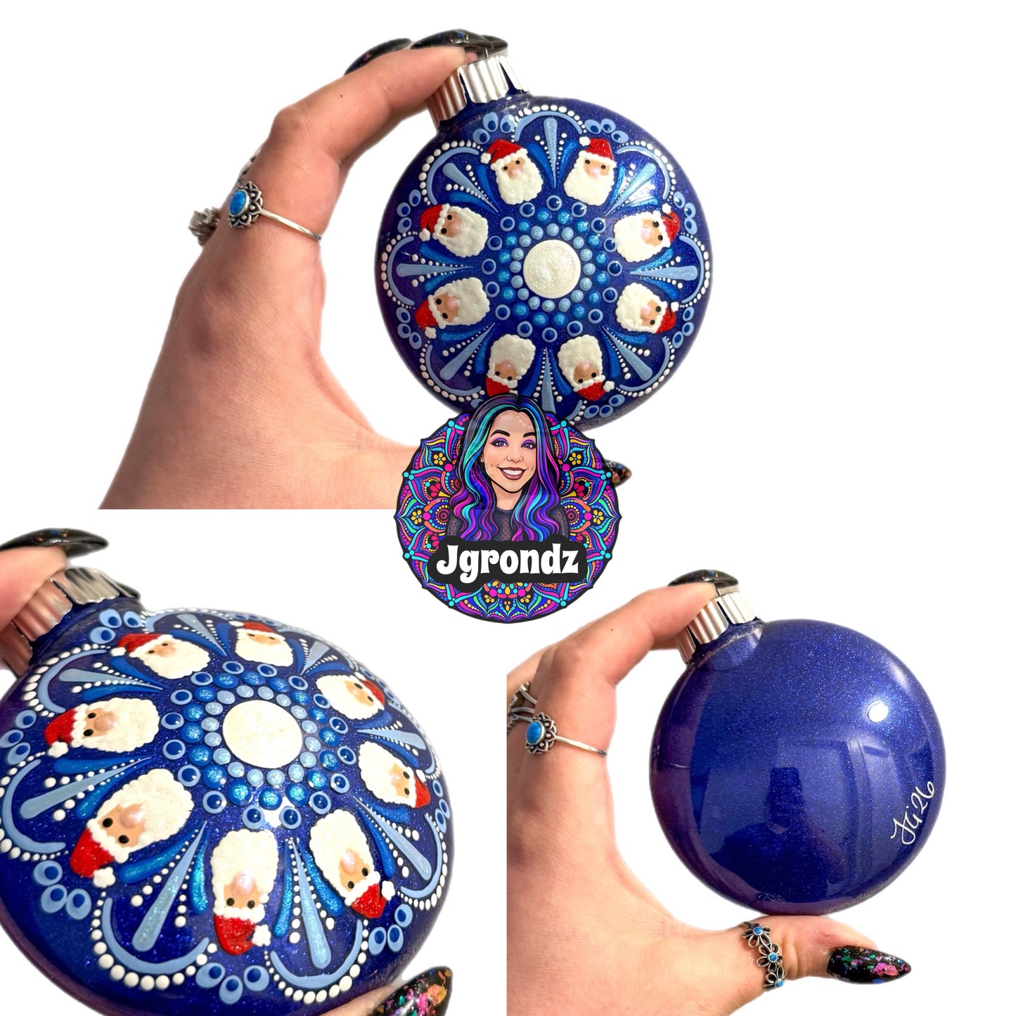3” Santa Mandala Ornament