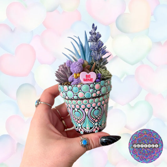 Cutie Pot - Valentines Day Painted Succulent Pot