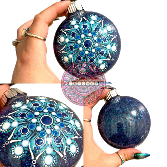 3” Mandala Glitter Ornament