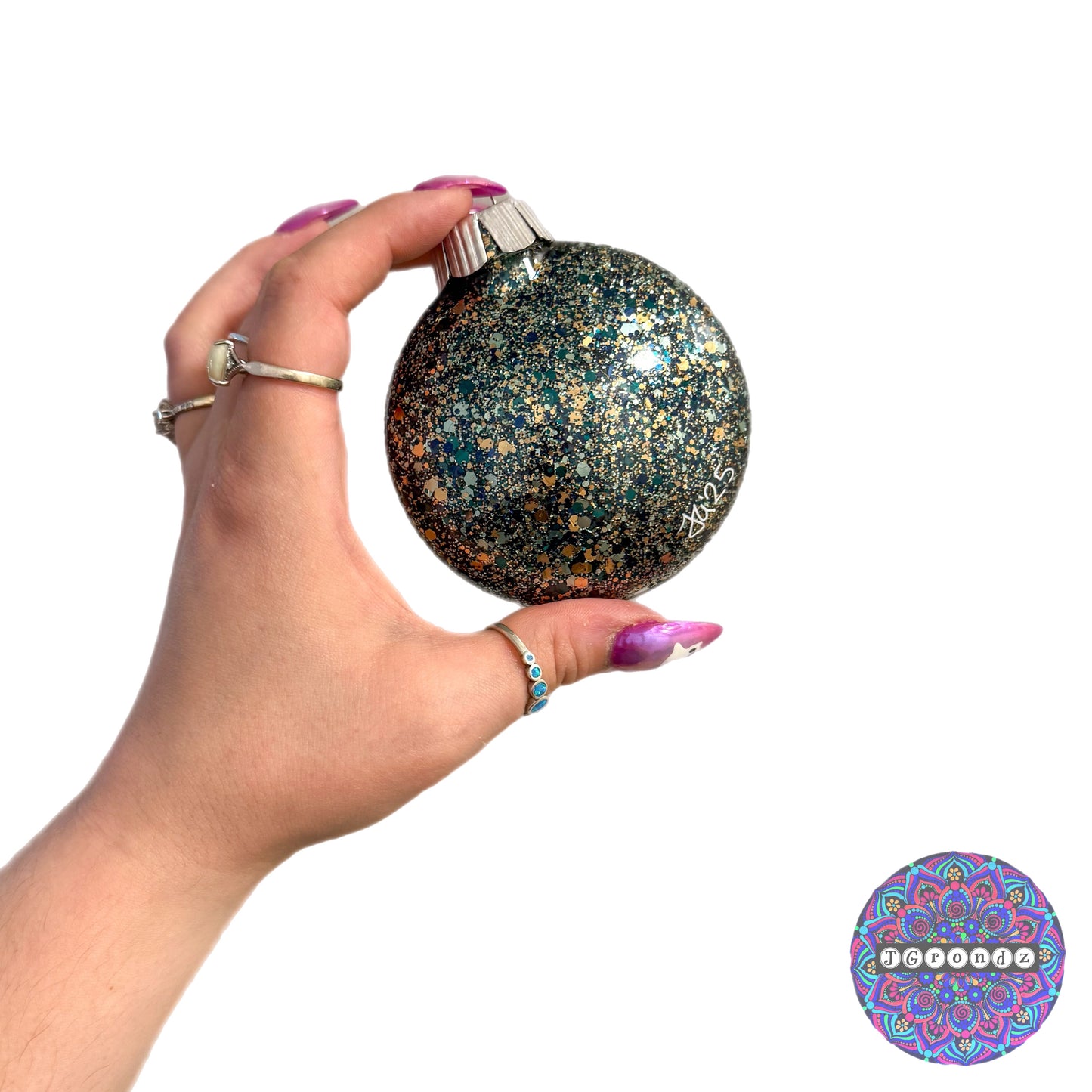 3” Snowman Mandala Glitter Ornament