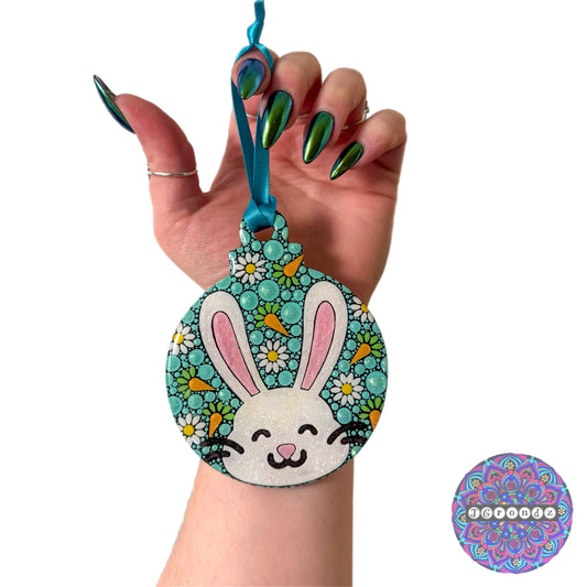 Easter Bunny 4” Wood Ornament