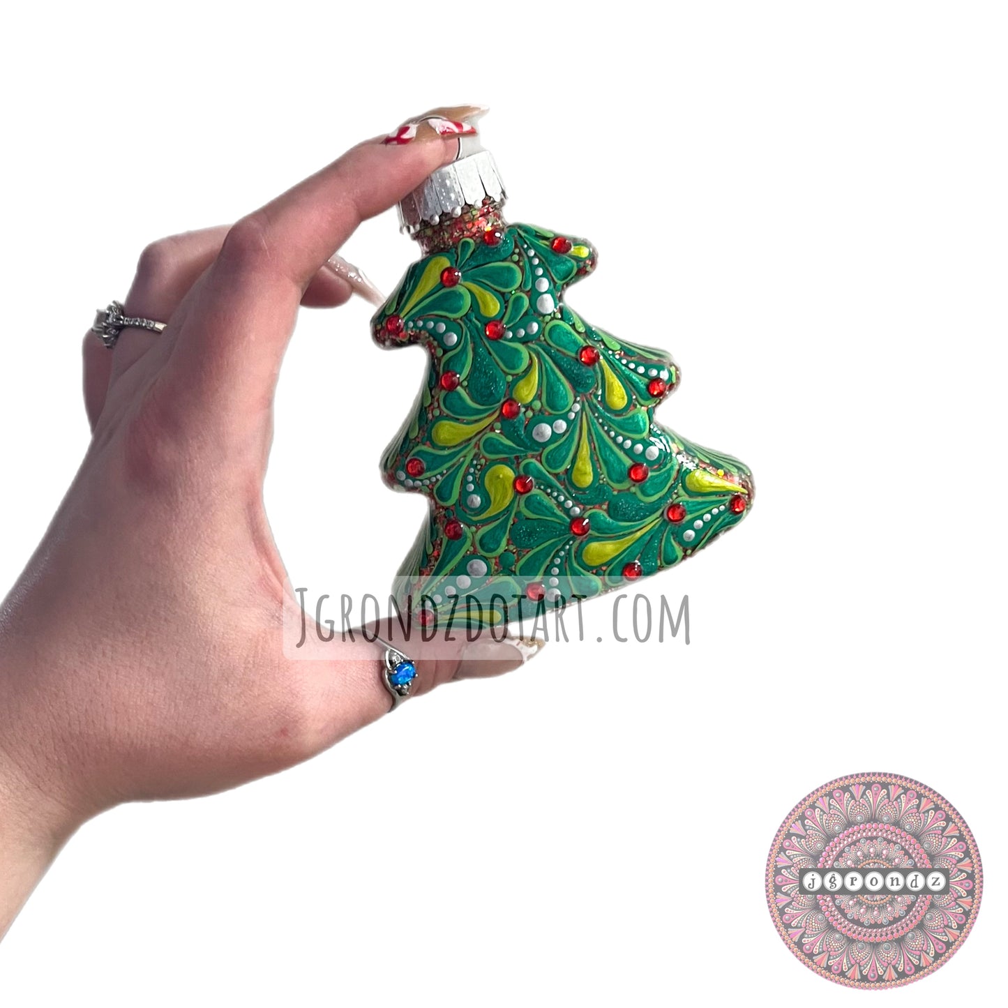 4” Christmas Tree Glitter Ornament