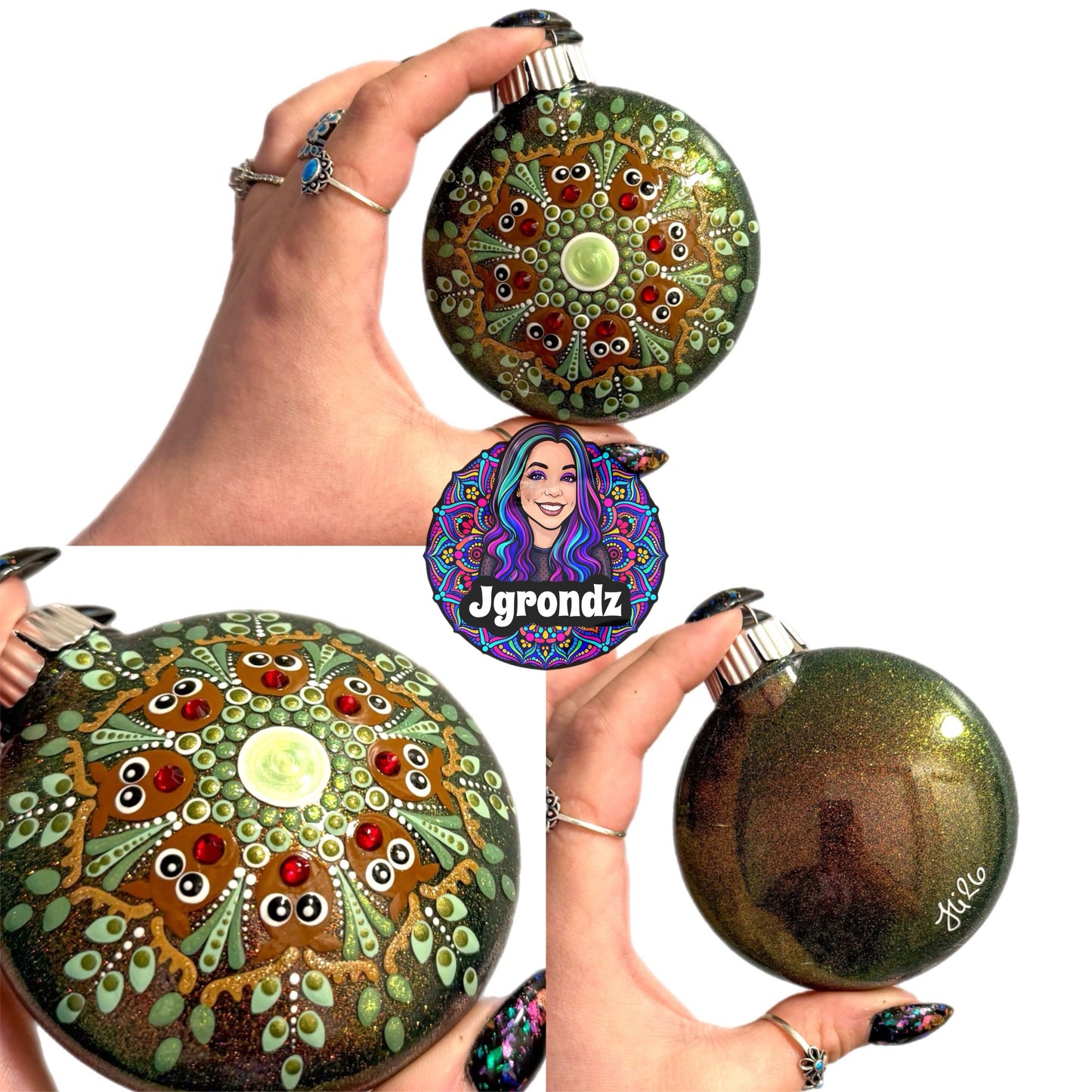 3” Reindeer Mandala Ornament