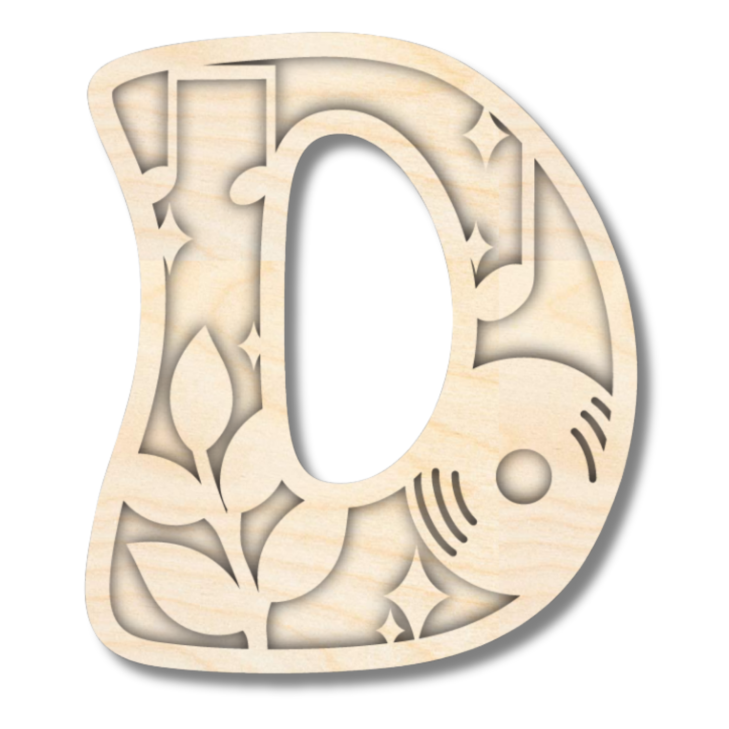 Unfinished Wood Layered Themed Letters | Groovy | A-Z | 2 Piece | up to 24"