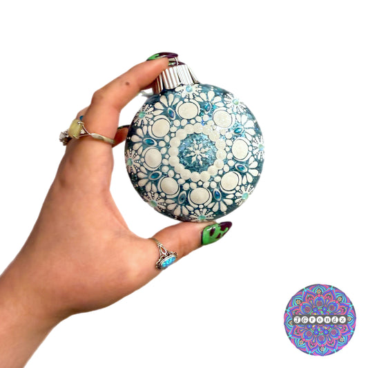 3” Snowflake Mandala Glitter Ornament