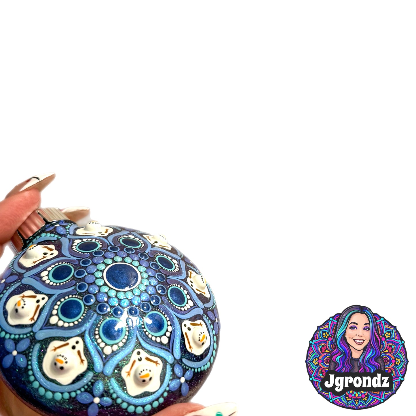 3” Melting Snowman Mandala Ornament