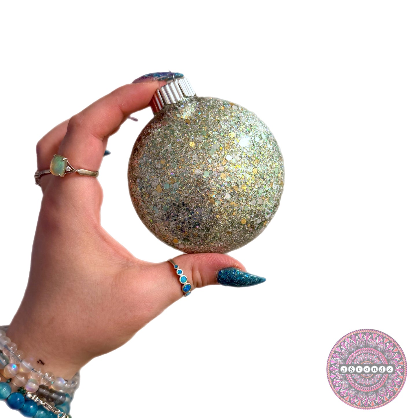 3” Snowman Mandala Glitter Ornament