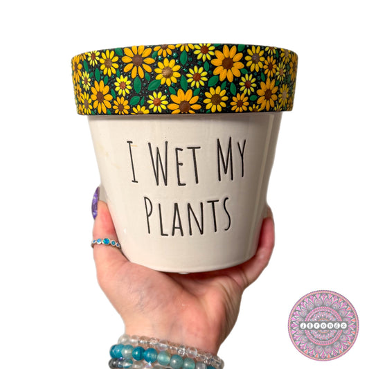 6” Sunflower Flower Border Pot