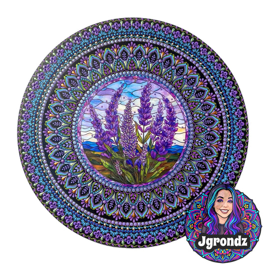 16” Lavender Mandala Painting
