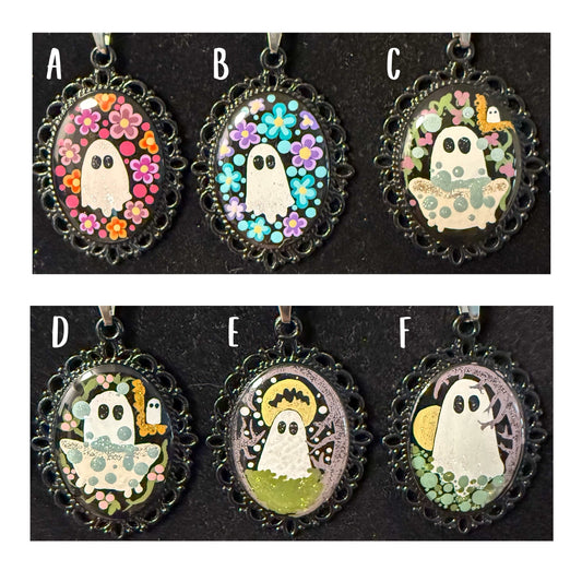Ghost Pendants (with chain)