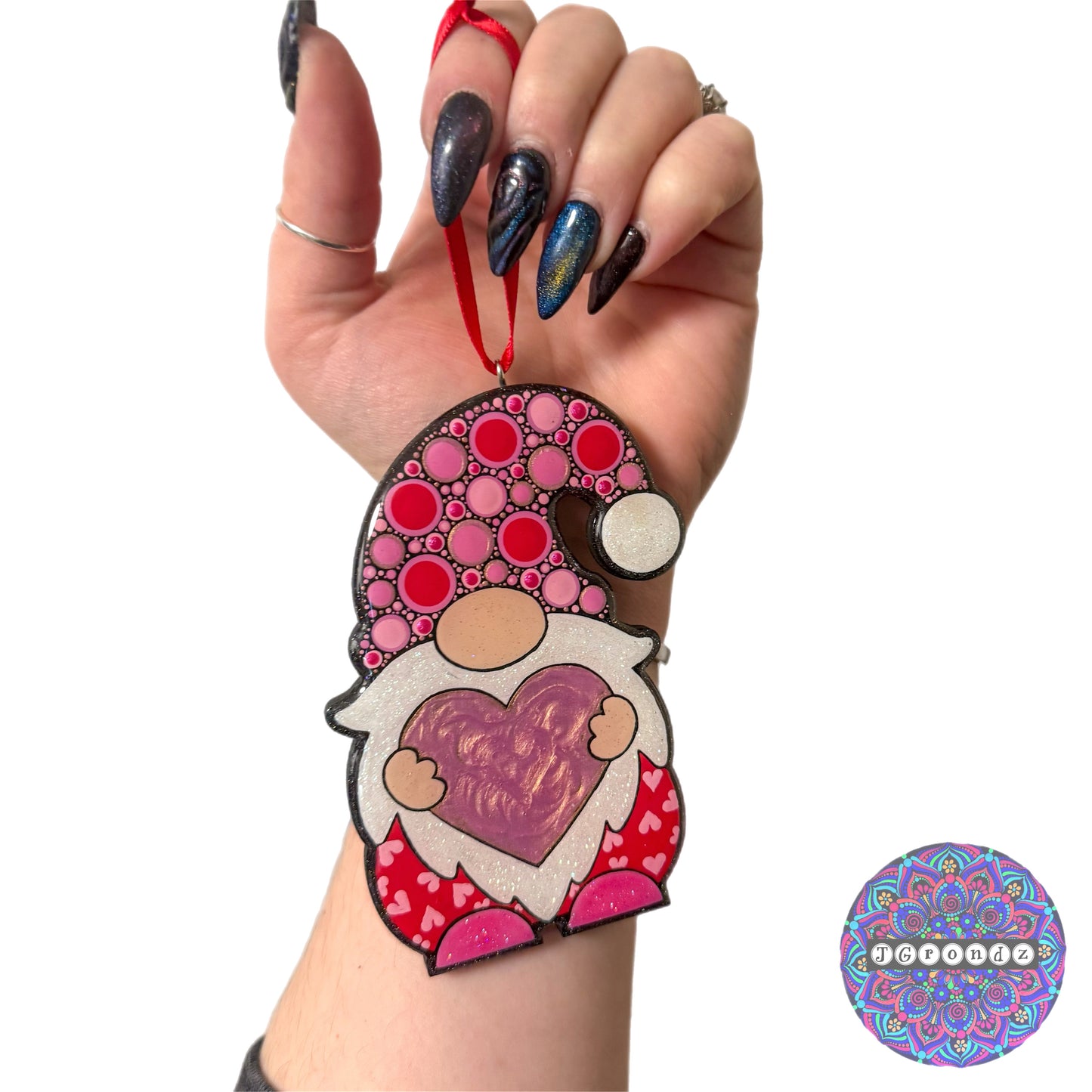 Valentines Gnome 4” Wood Ornament