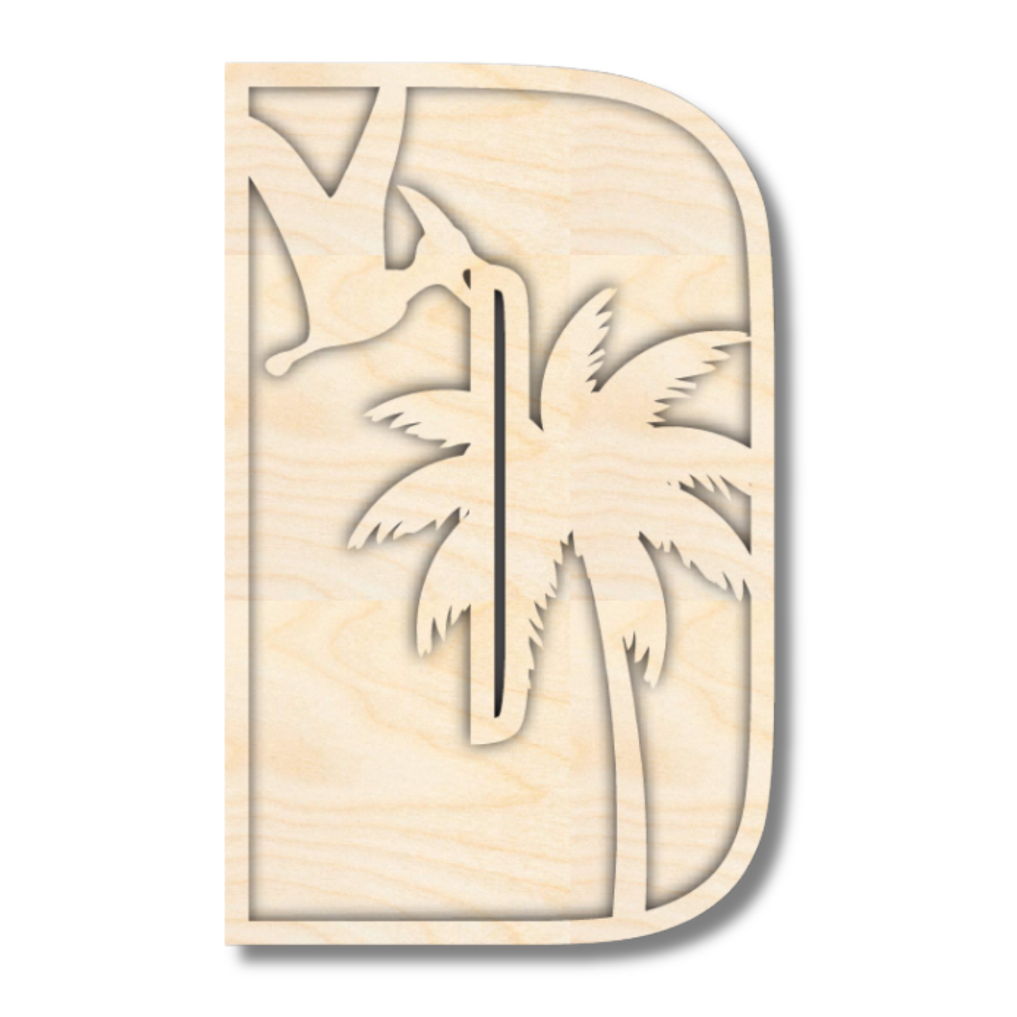 Unfinished Wood Layered Themed Letters | Dinosaur | A-Z | 2 Piece | up to 24"