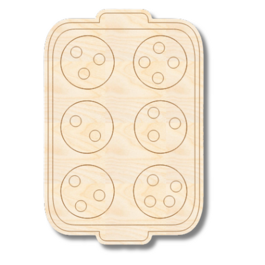 Unfinished Wood Etched Baking Cookies Shape | Paint By Line Crafts | up to 30" DIY