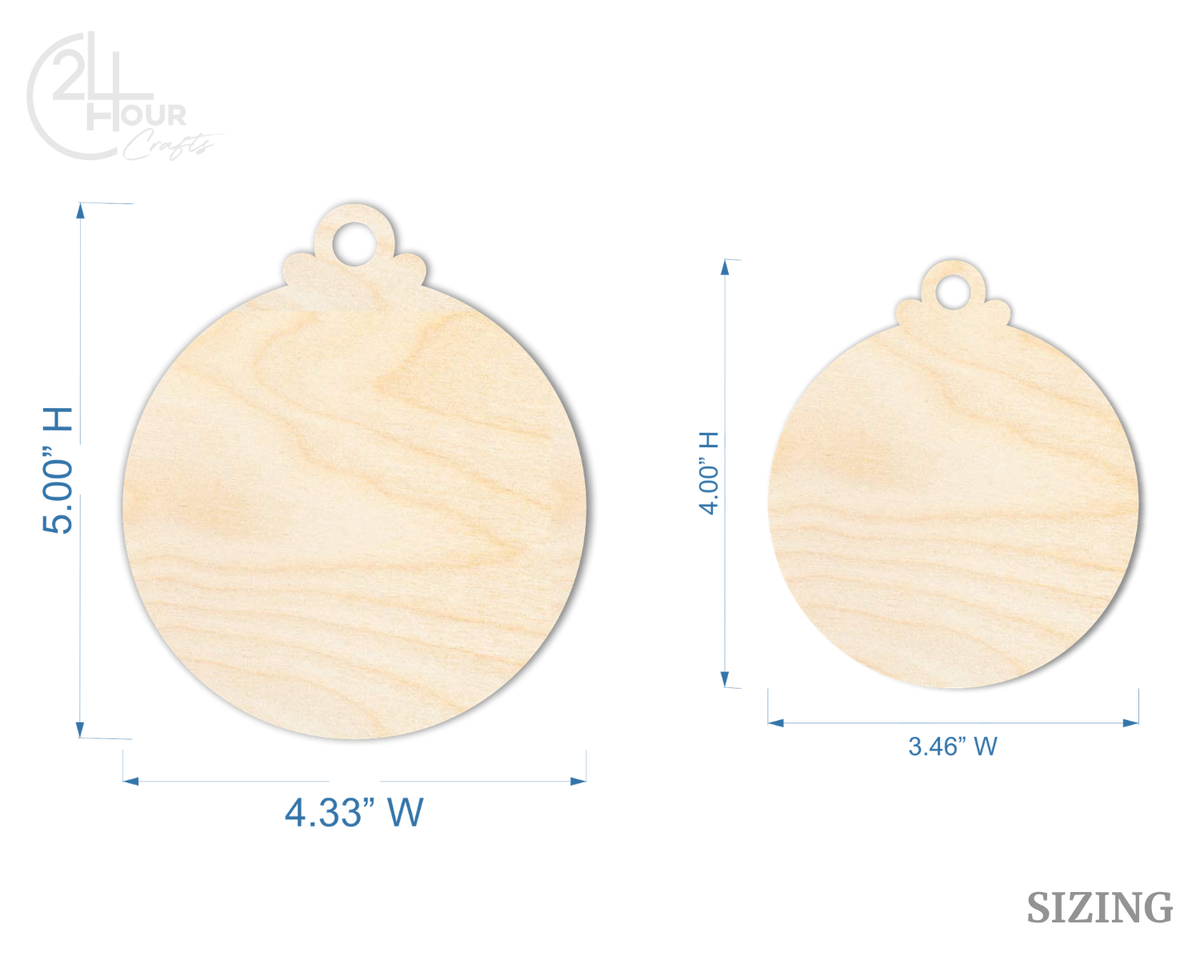 Unfinished Wood Ornament Craft Blanks | Bulk 1000 Piece Pack | Ornaments | 1/8" Thick Wood Cutouts | 4" or 5" DIY Craft Blanks | Wholesale Craft Supply