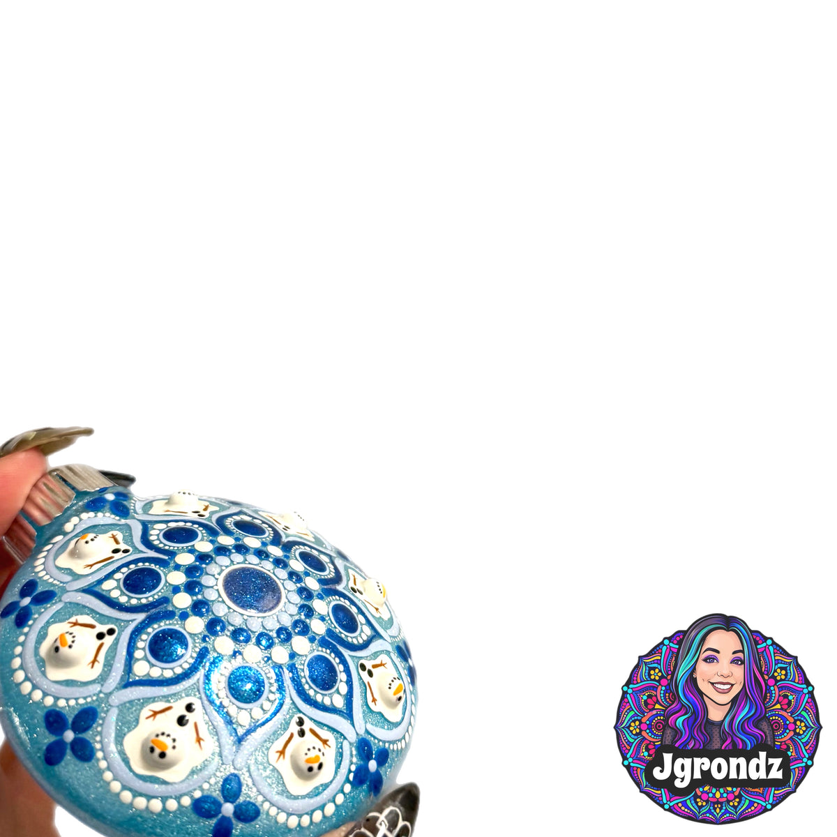 3” Melting Snowman Mandala Ornament