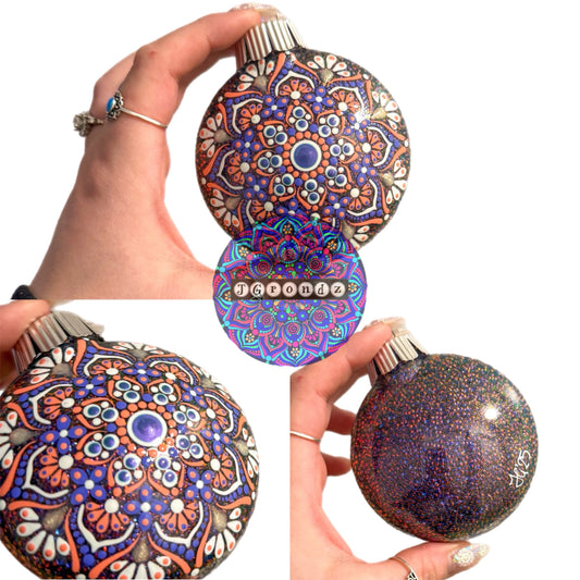 3” Mandala Glitter Ornament