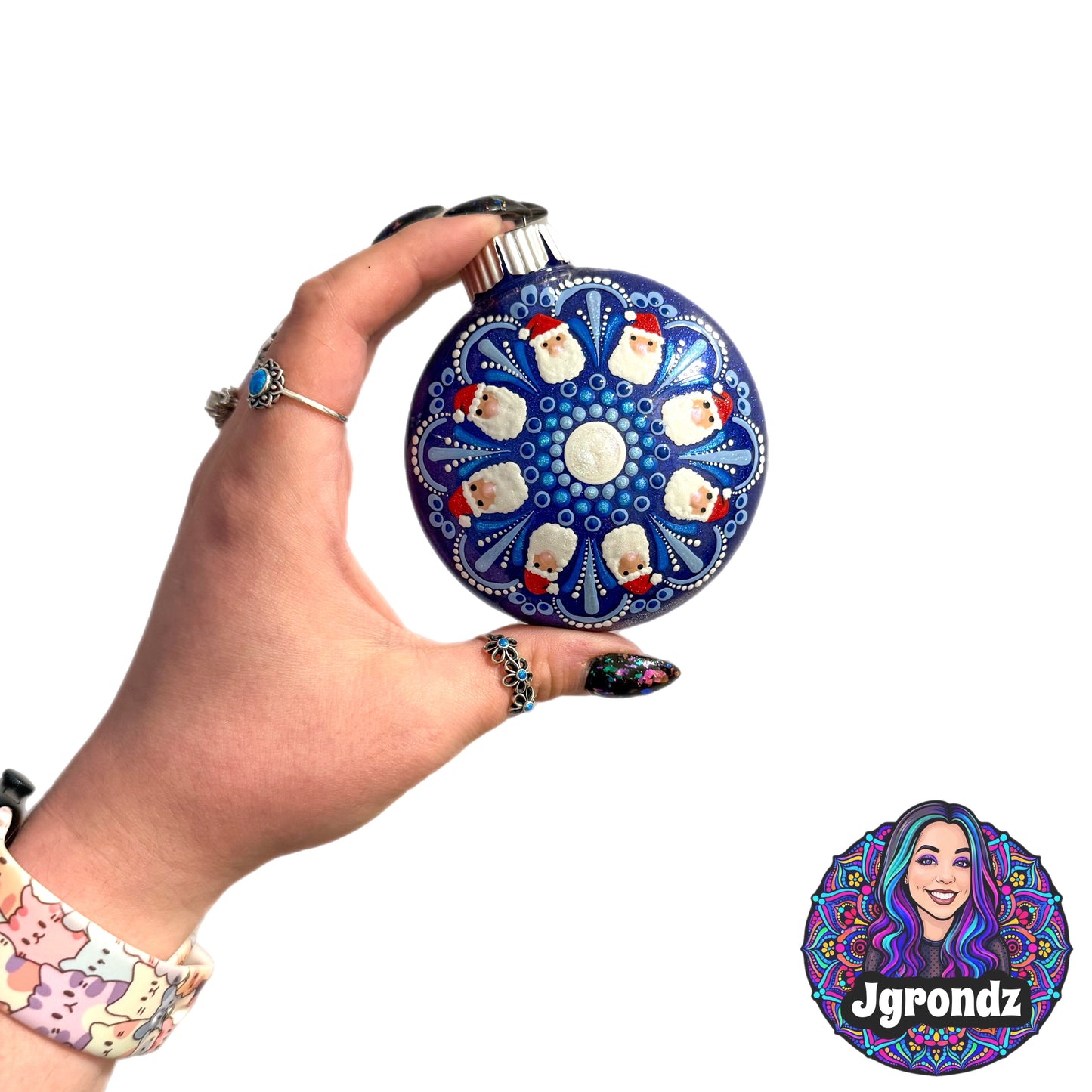 3” Santa Mandala Ornament