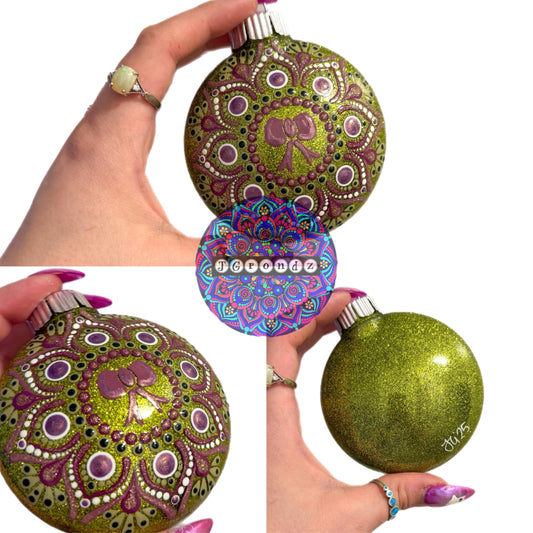 3” Mandala Glitter Ornament