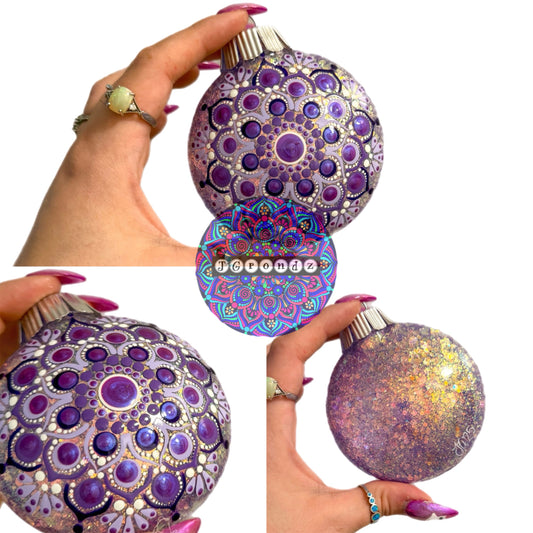 3” Mandala Glitter Ornament