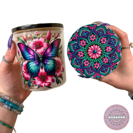 Butterfly Mandala Stash Jar