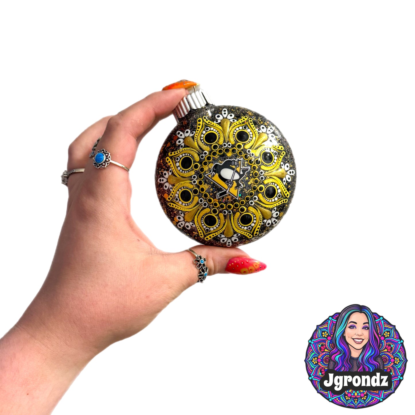 3” Penguins Mandala Ornament