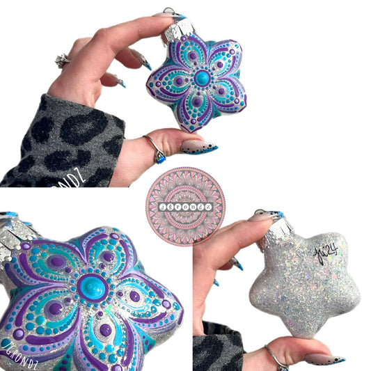 2.5” Mini Star Mandala Glitter Ornament