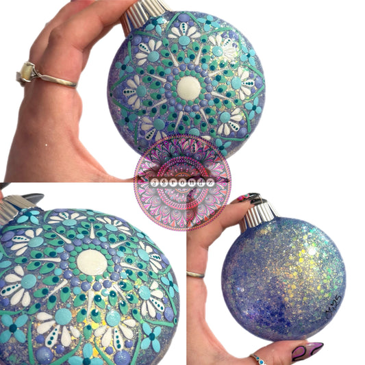 3” Mandala Glitter Ornament