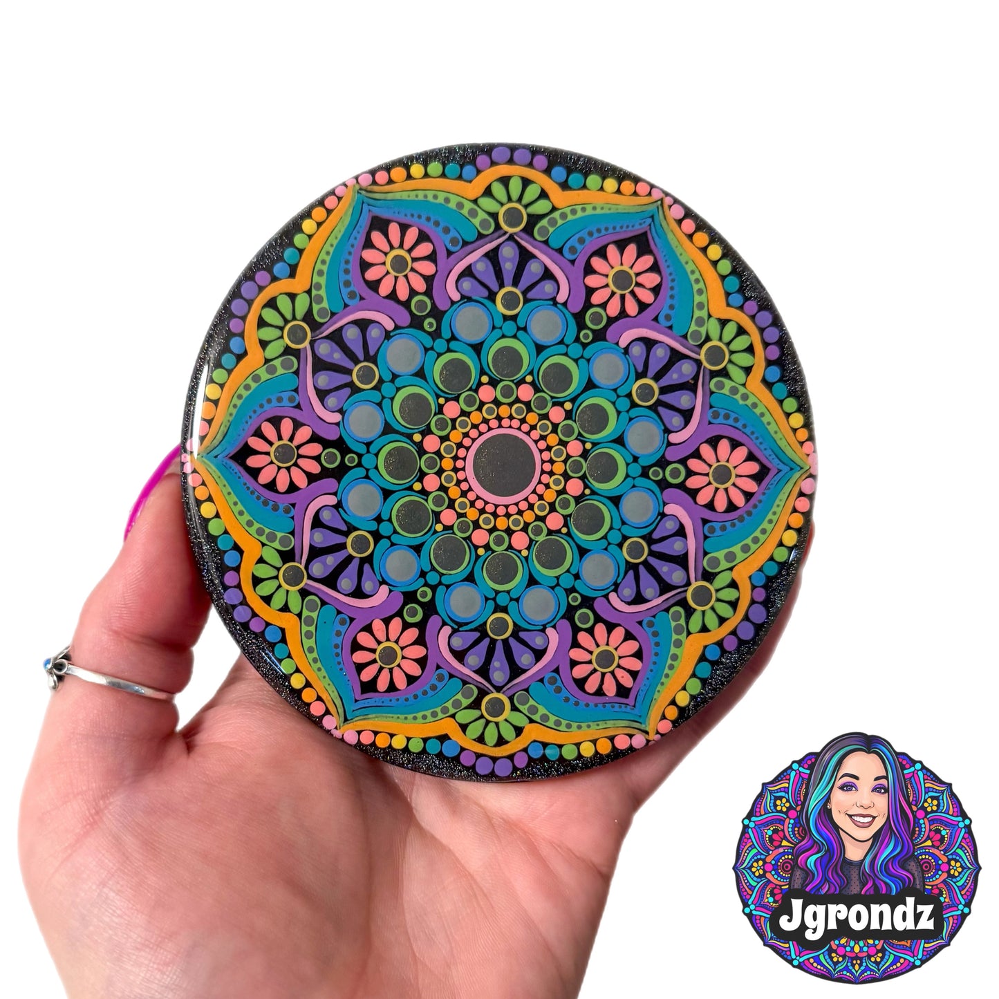 Rainbow Mandala Coaster