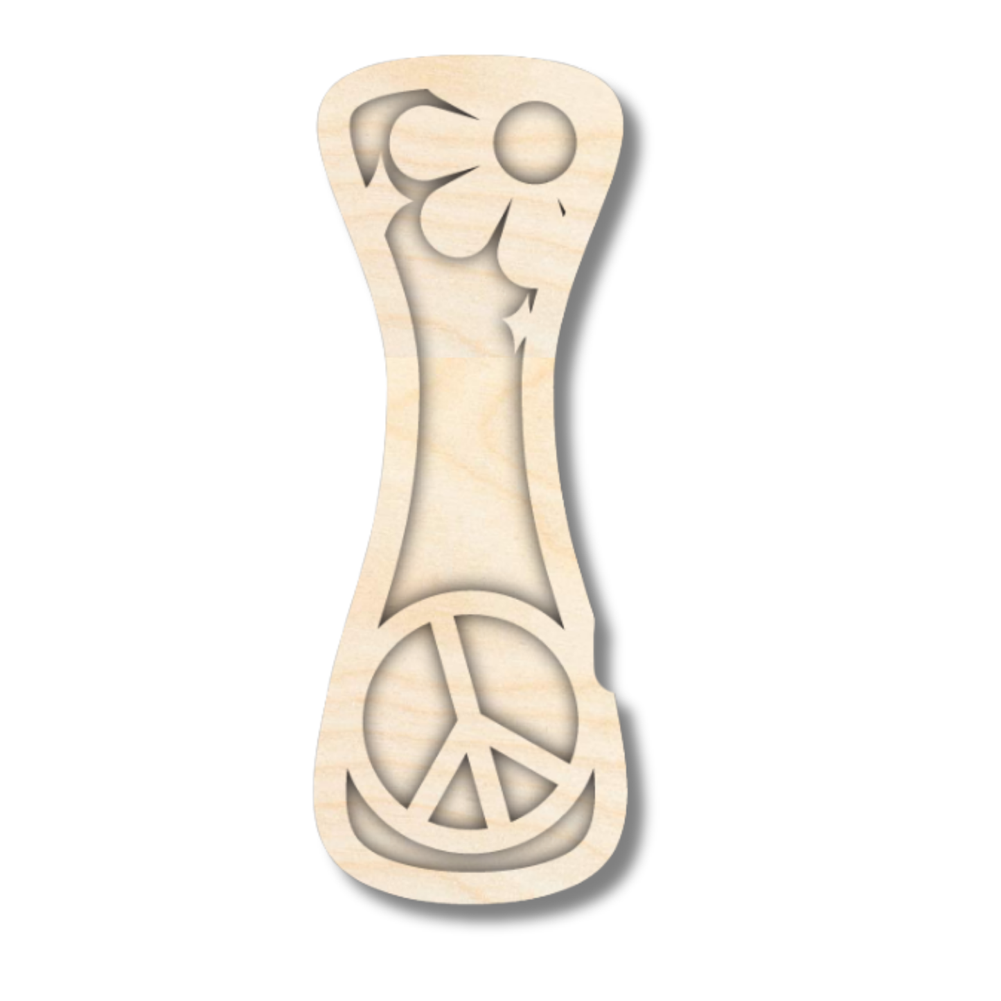 Unfinished Wood Layered Themed Letters | Groovy | A-Z | 2 Piece | up to 24"