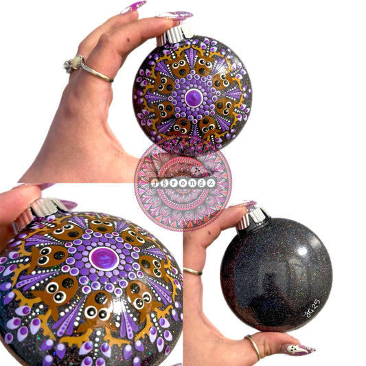 3” Reindeer Mandala Glitter Ornament