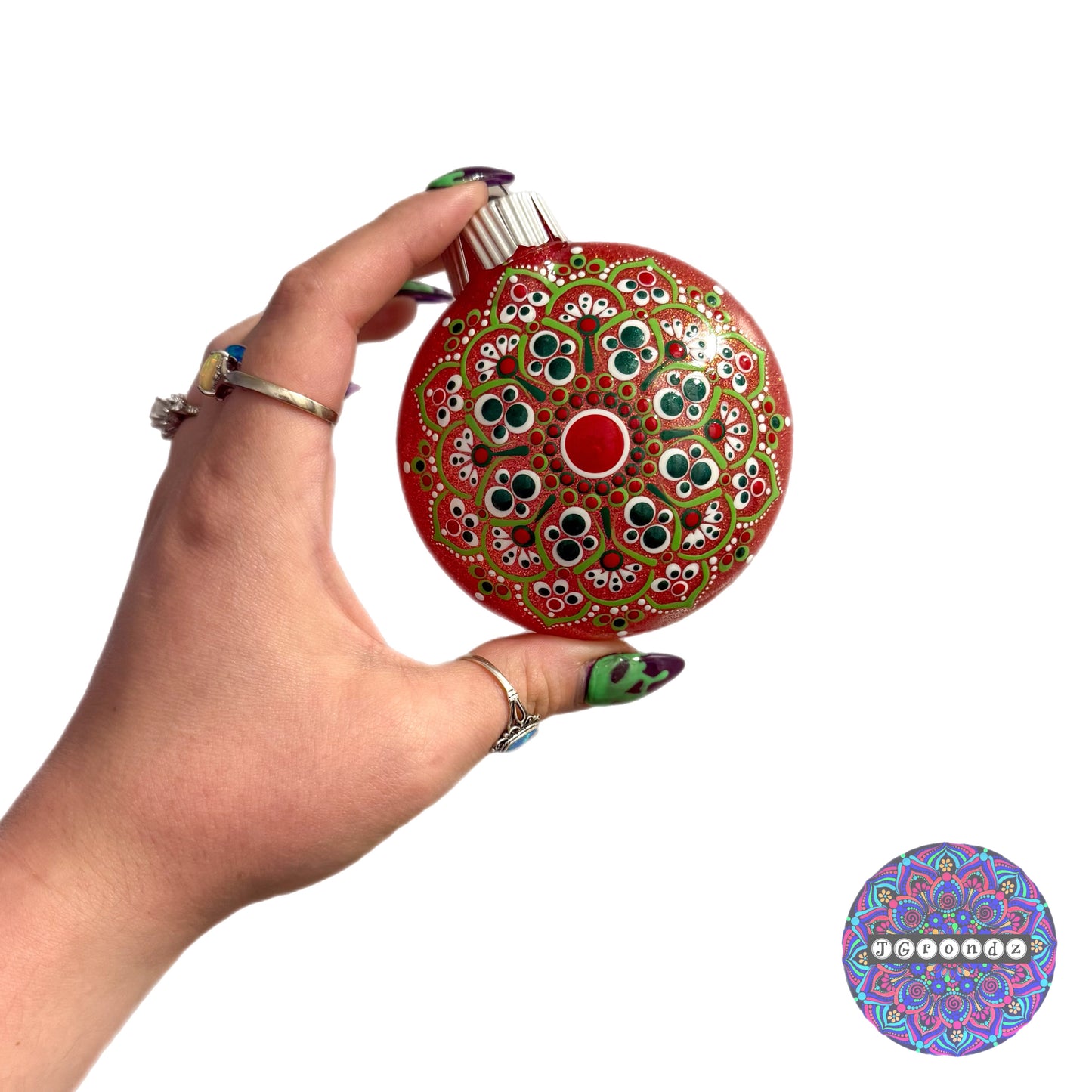 3” Mandala Glitter Ornament