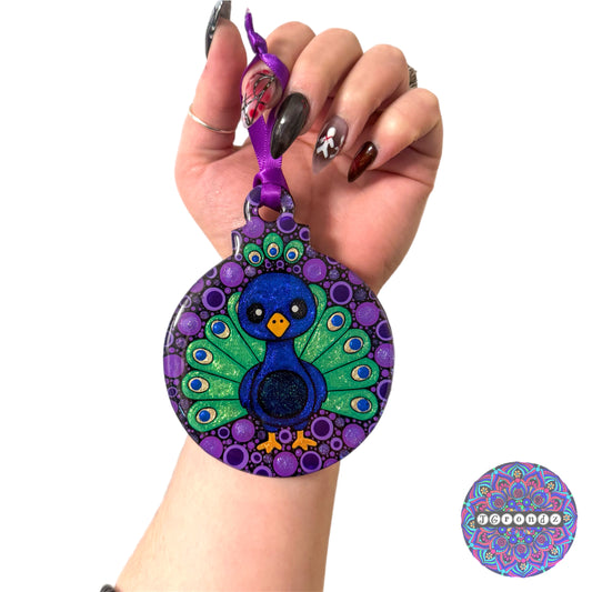 Peacock 4” Wood Ornament