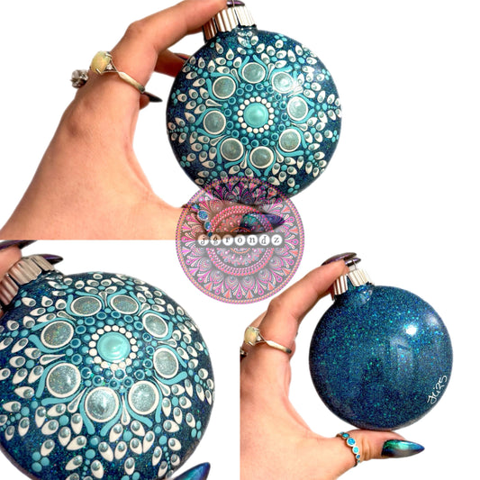 3” Mandala Glitter Ornament