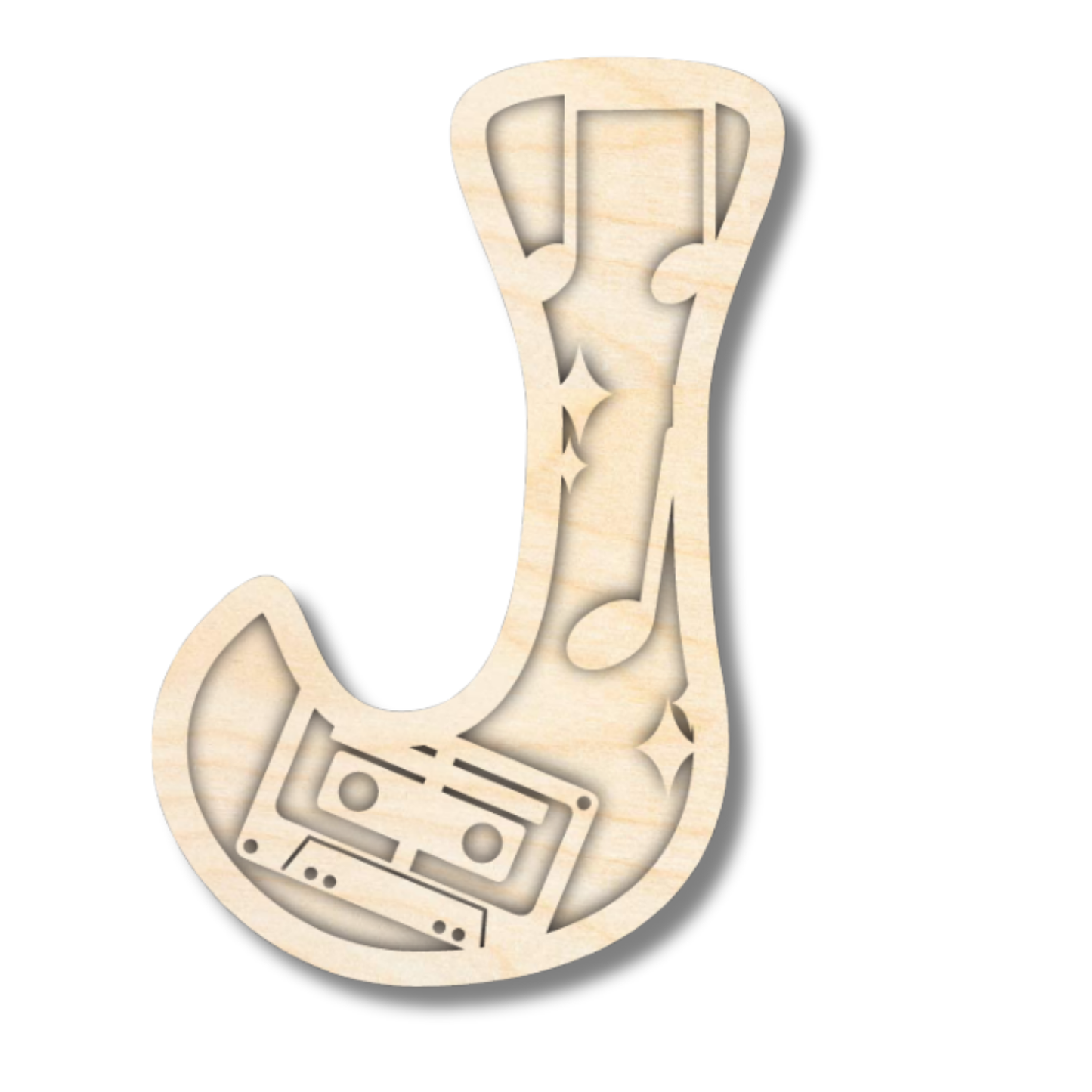 Unfinished Wood Layered Themed Letters | Groovy | A-Z | 2 Piece | up to 24"