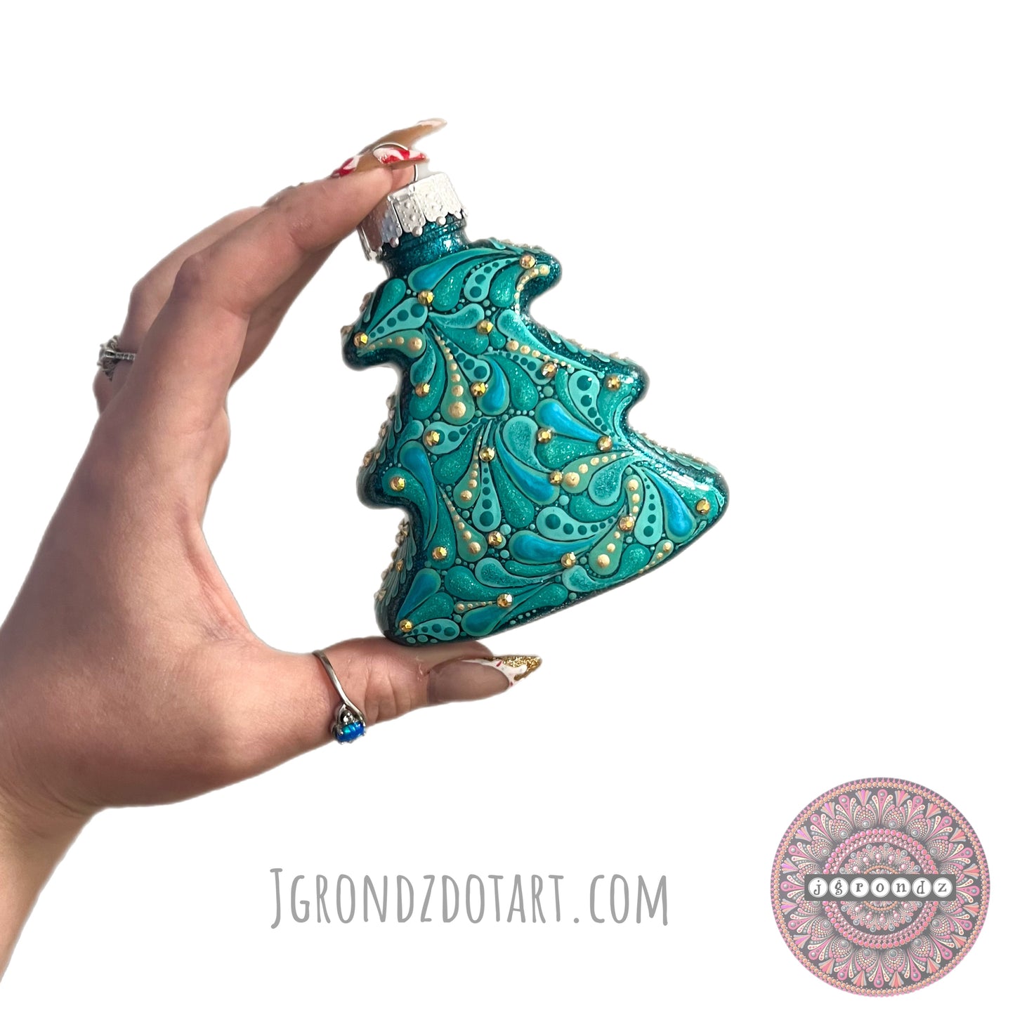 4” Christmas Tree Glitter Ornament