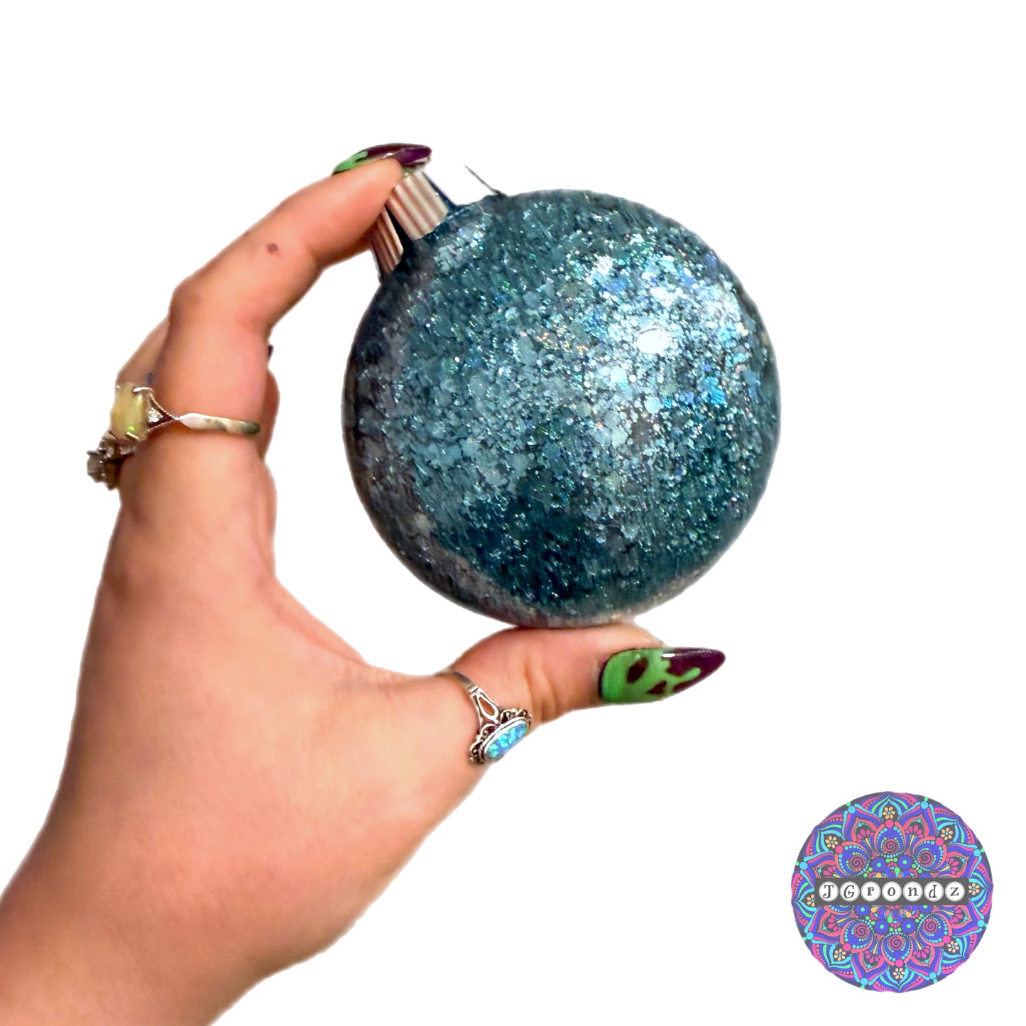 3” Snowflake Mandala Glitter Ornament