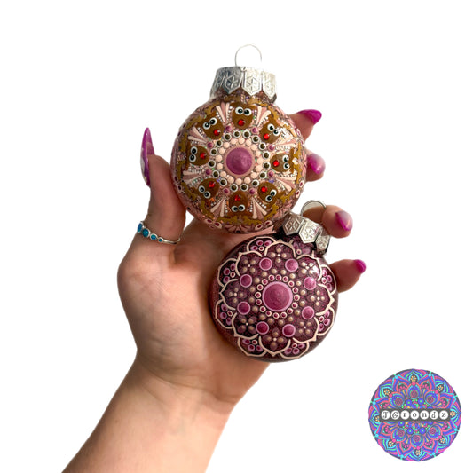 Mini Mandala Ornament Duo