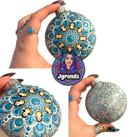 3” Penguin Mandala Ornament
