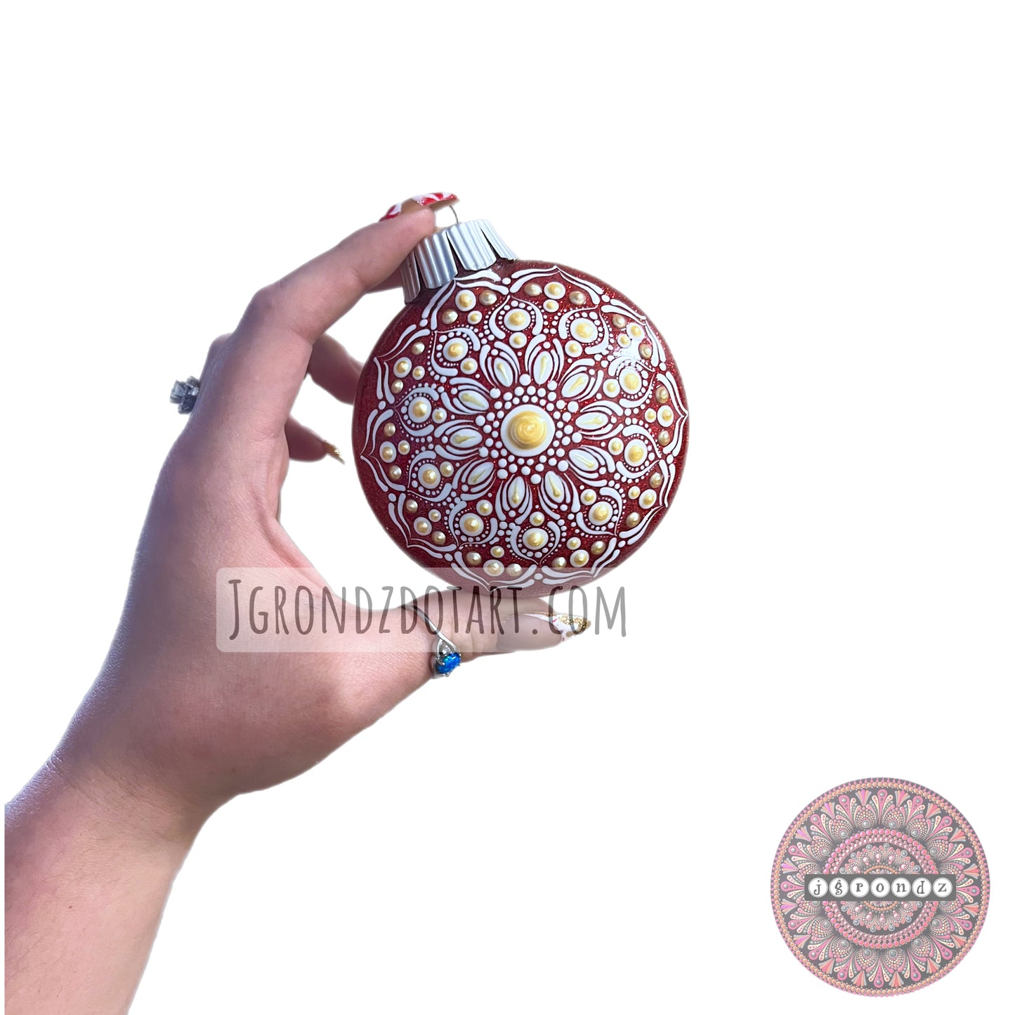 3” Mandala Glitter Ornament