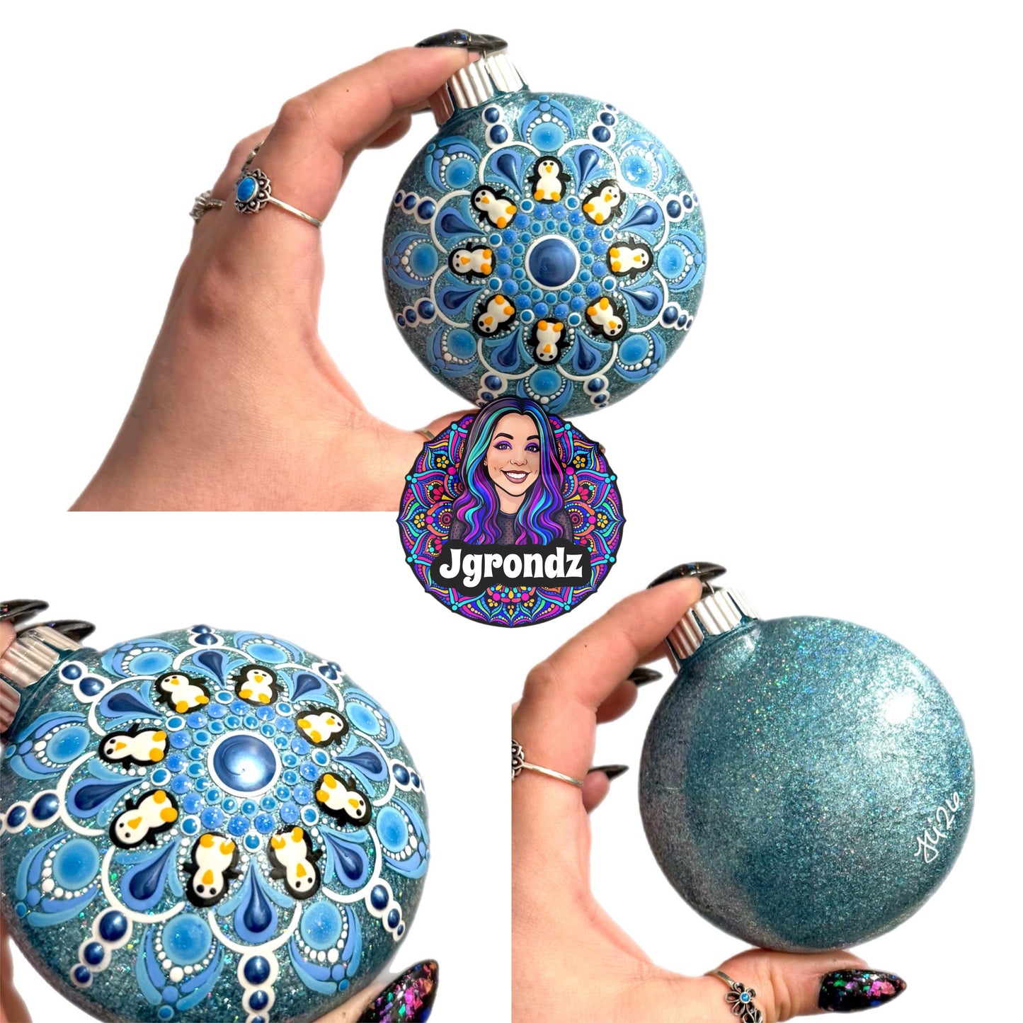 3” Penguin Mandala Ornament