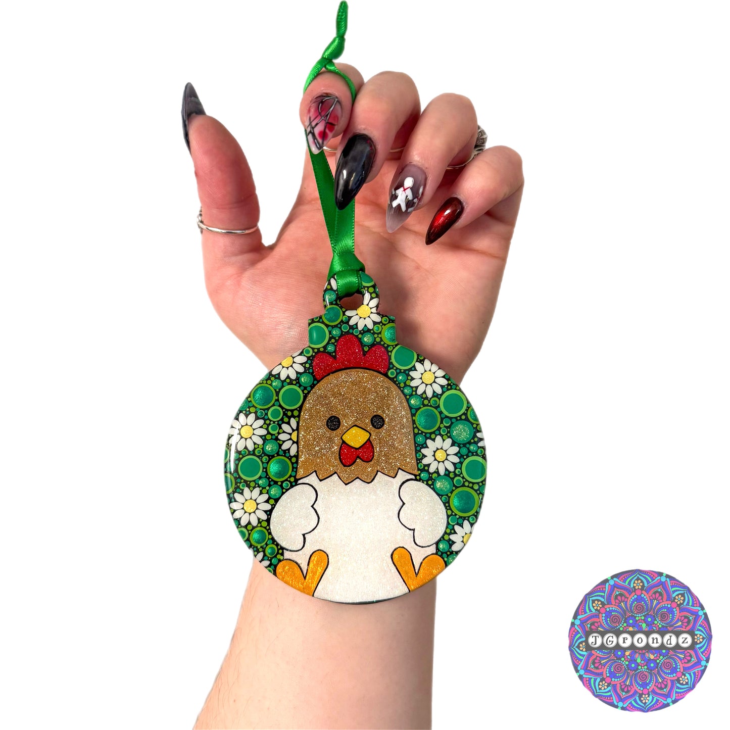 Chicken 4” Wood Ornament