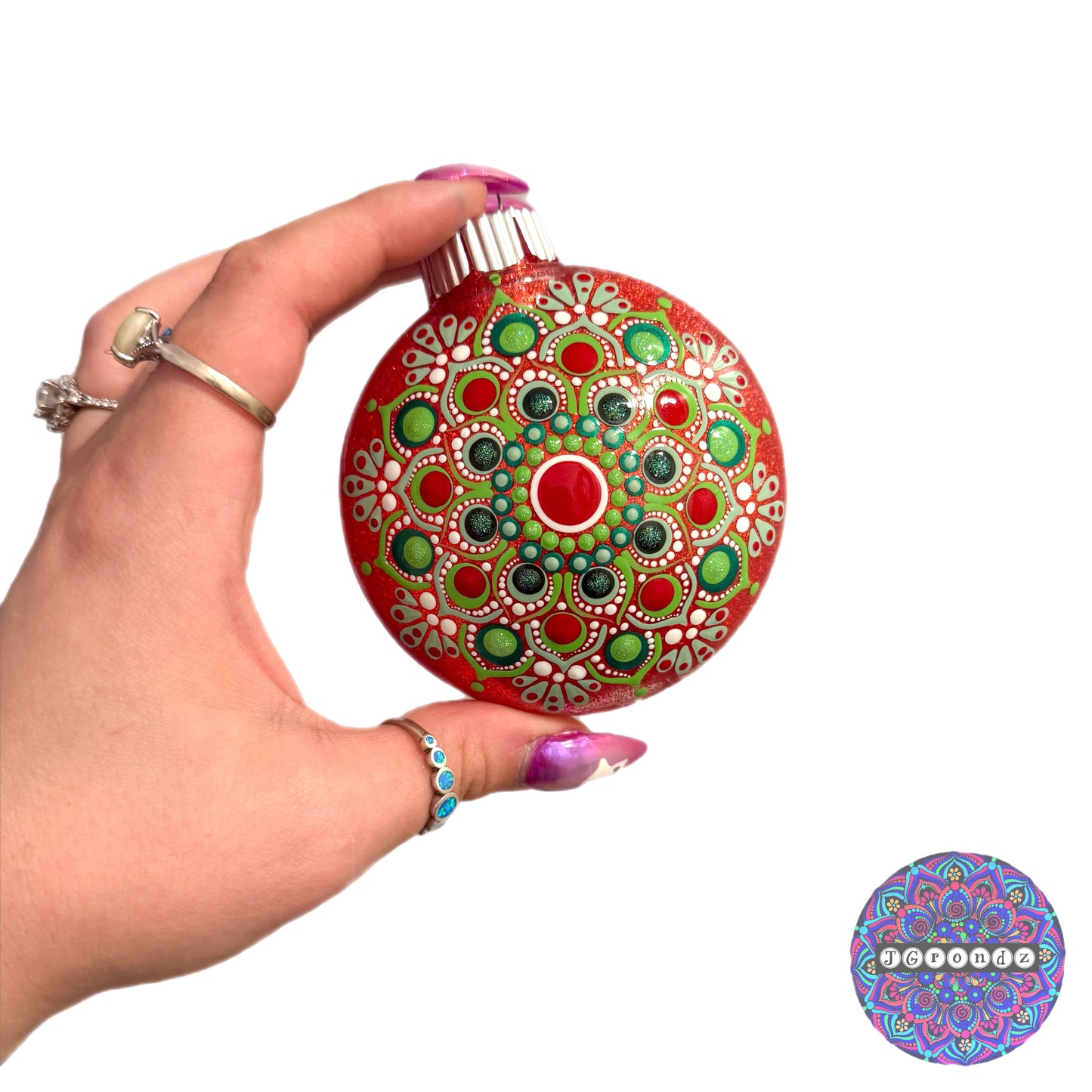 3” Mandala Glitter Ornament