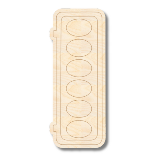 Unfinished Wood Etched Watercolor Paint Palette Shape | Paint By Line Crafts | up to 30" DIY